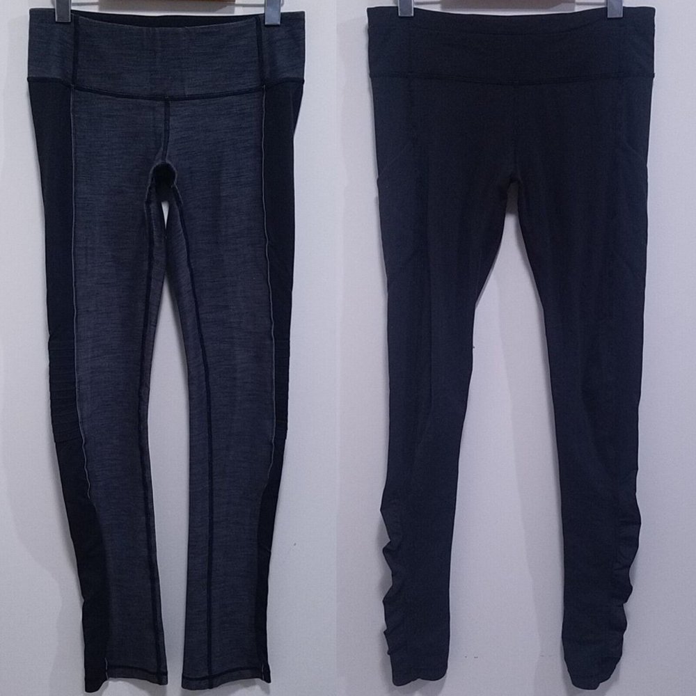 2 Lululemon Skinny Leggings Size 8 Medium Pants Skinny Gray 32" Inseam